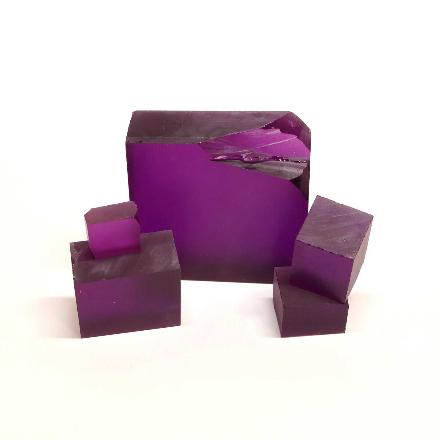 Purple Czochralski Pulled Sapphire (Reddish Hue) - Grade A - Faceting Rough