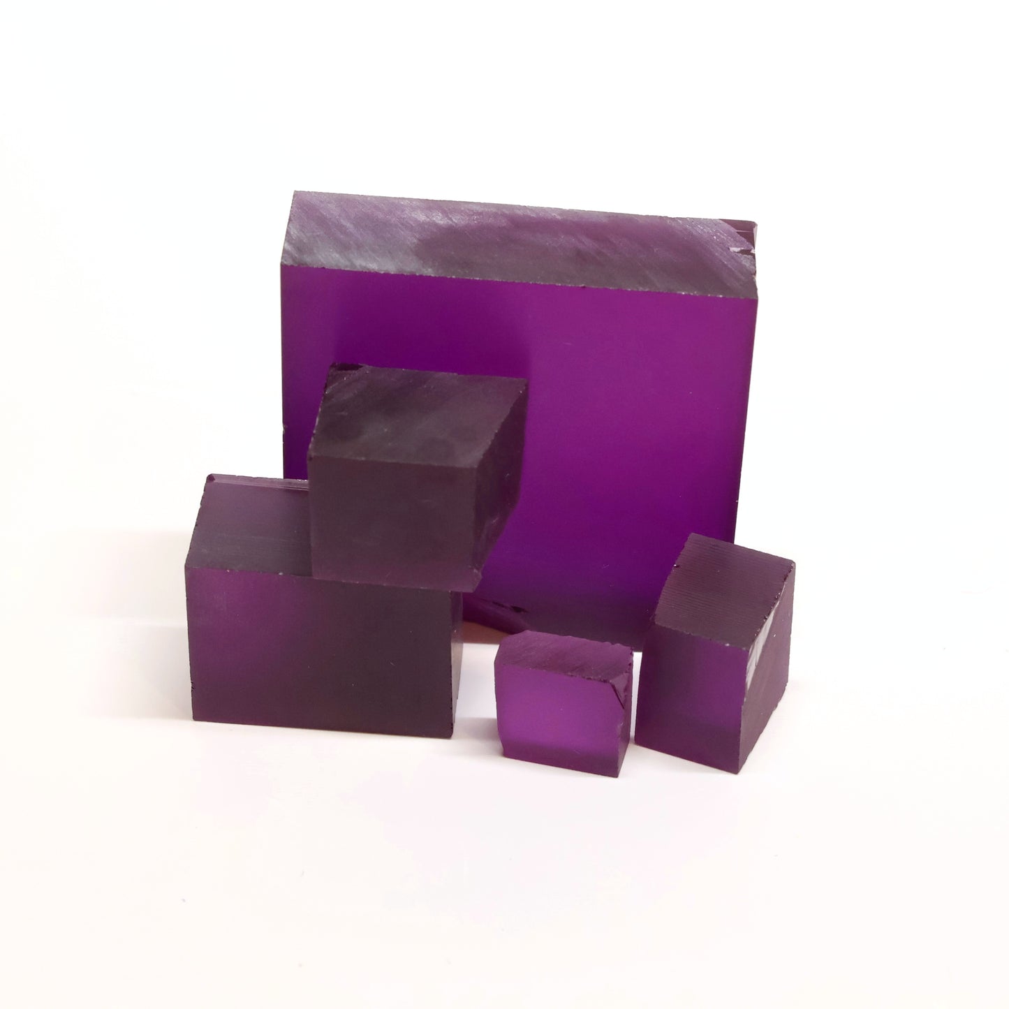 Purple Czochralski Pulled Sapphire (Reddish Hue) - Grade A - Faceting Rough