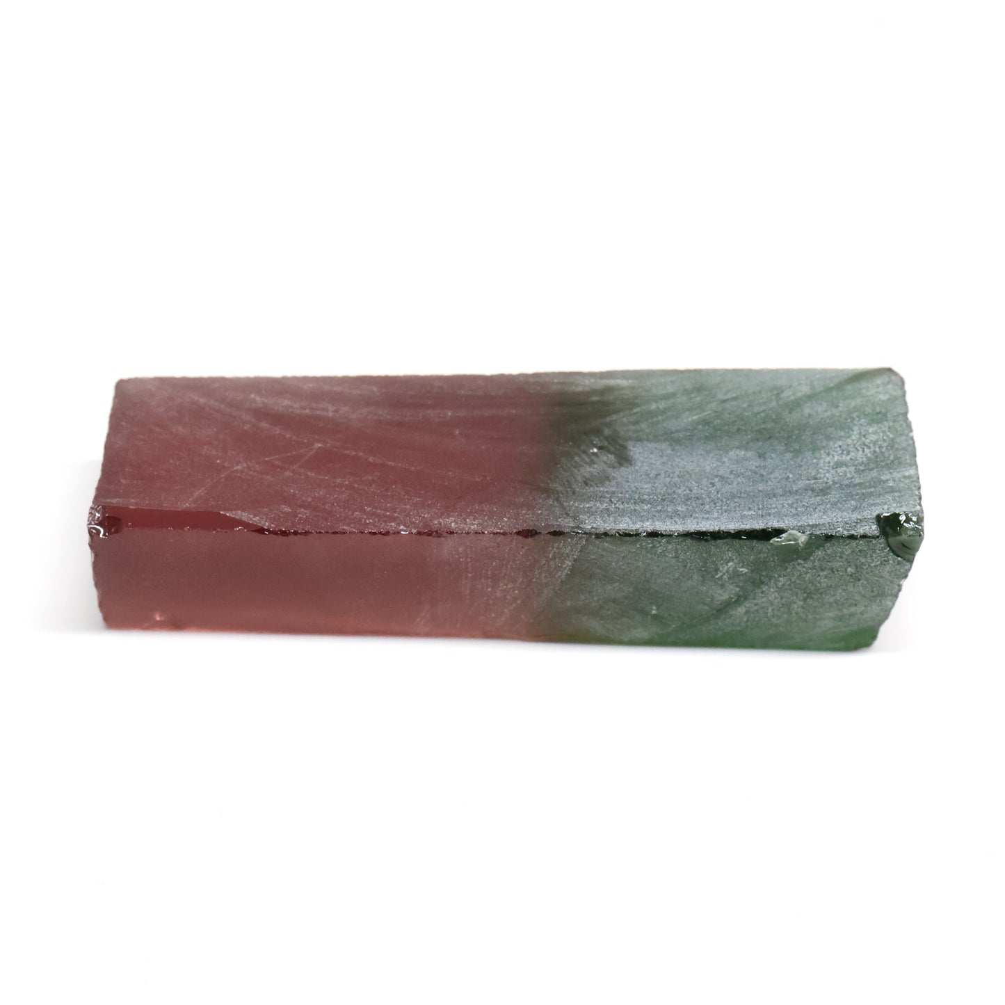 Nanosital Simulated Watermelon Tourmaline (New Style) Lab Created Faceting Rough for Gem Cutting -Various Sizes