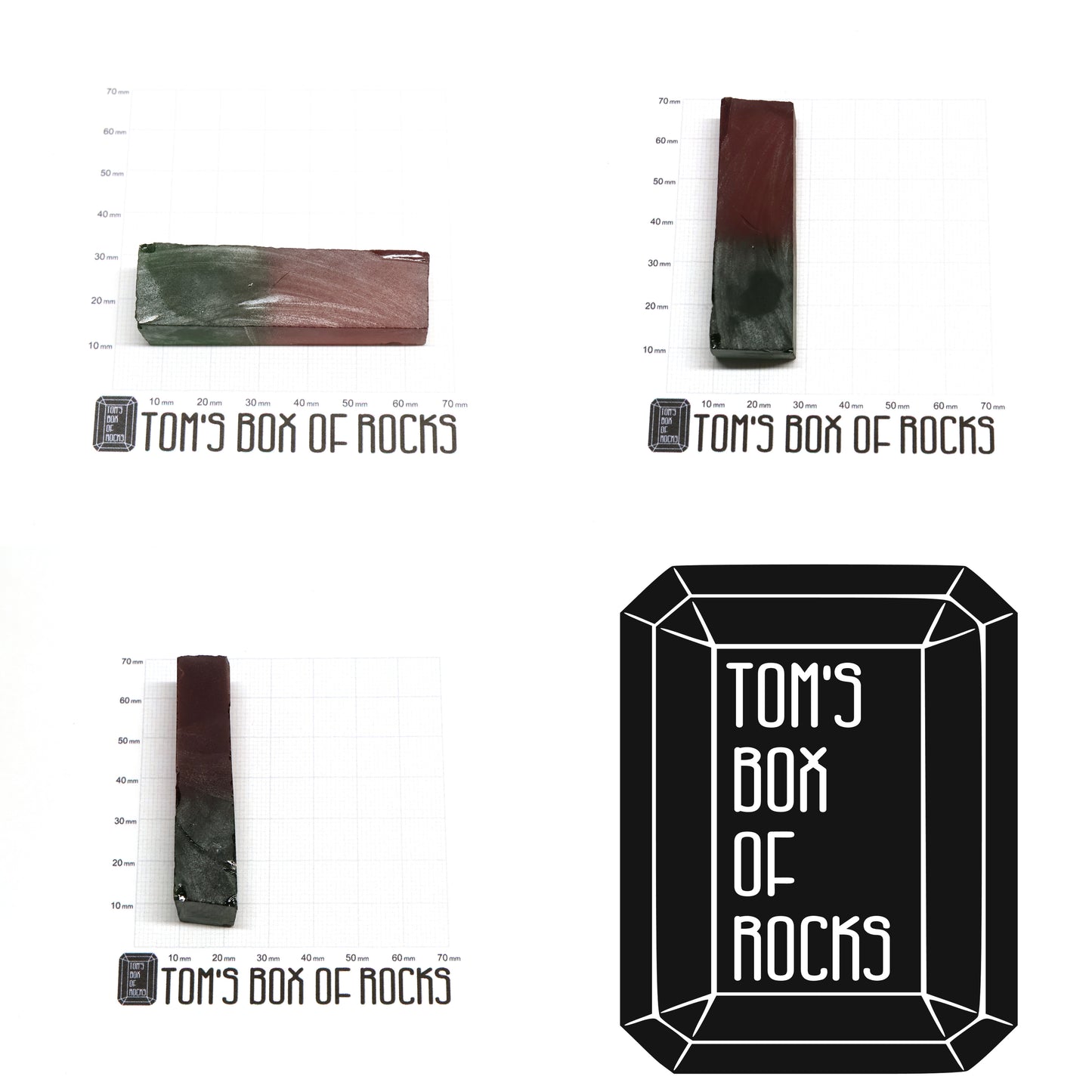 Nanosital Simulated Watermelon Tourmaline (New Style) Lab Created Faceting Rough for Gem Cutting -Various Sizes