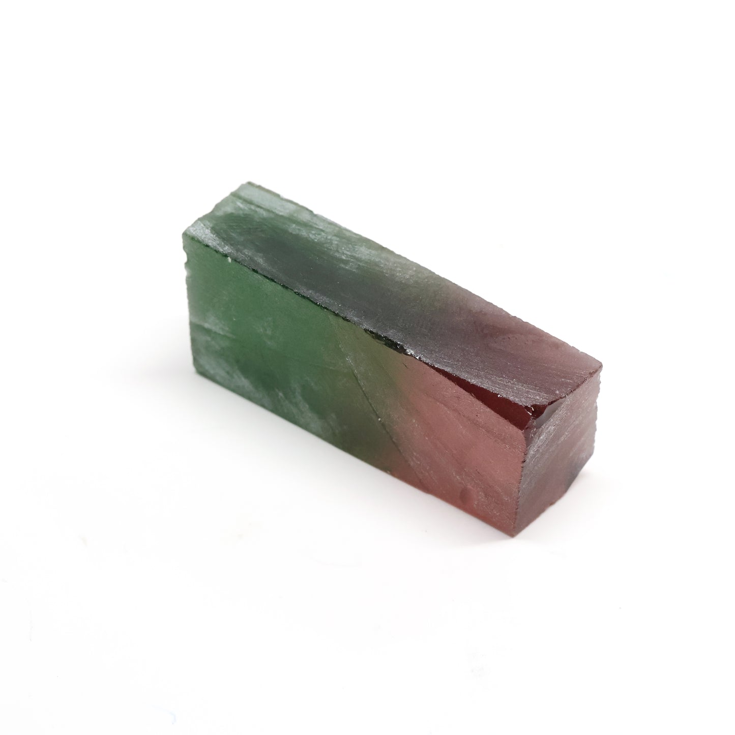 Nanosital Simulated Watermelon Tourmaline (New Style) Lab Created Faceting Rough for Gem Cutting -Various Sizes