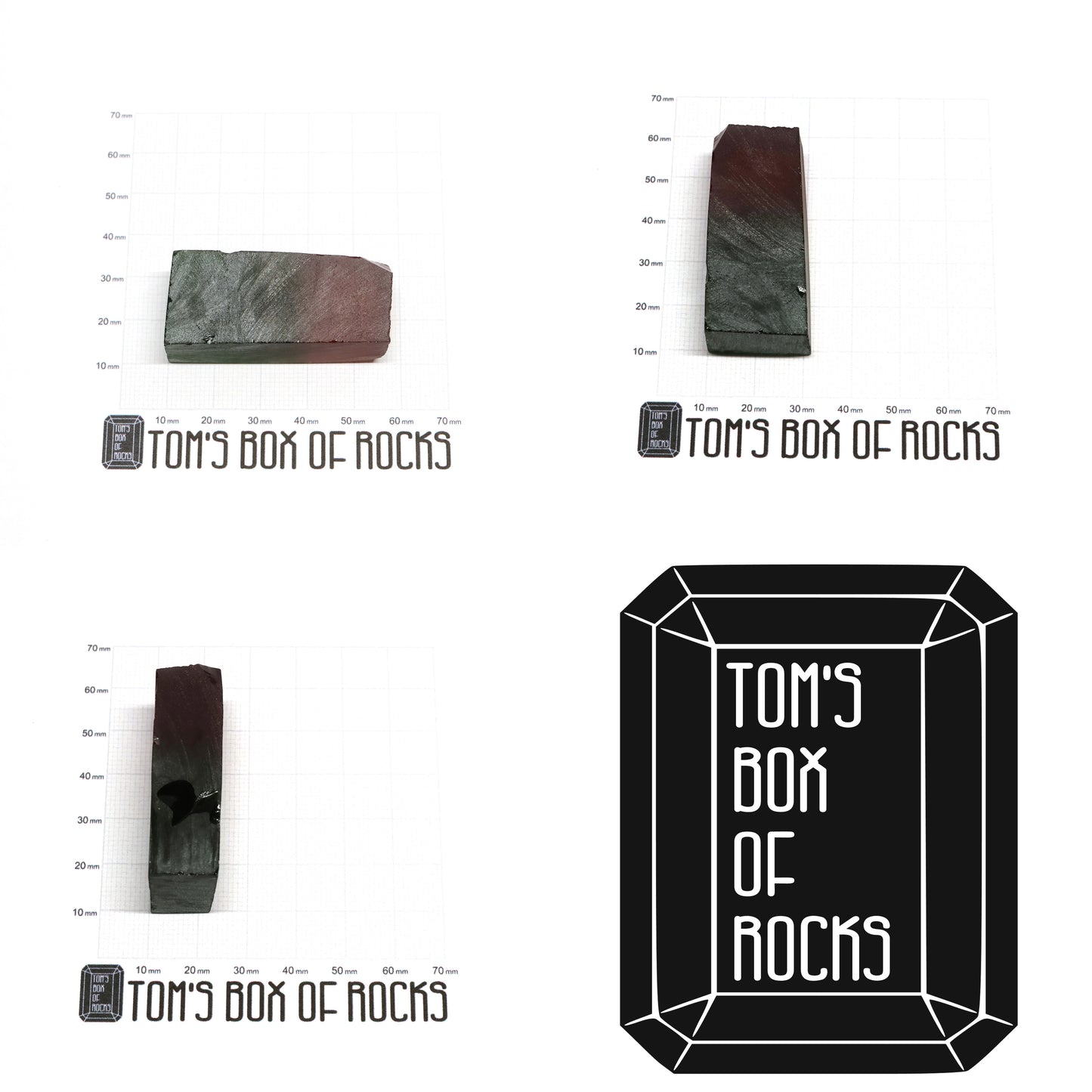 Nanosital Simulated Watermelon Tourmaline (New Style) Lab Created Faceting Rough for Gem Cutting -Various Sizes