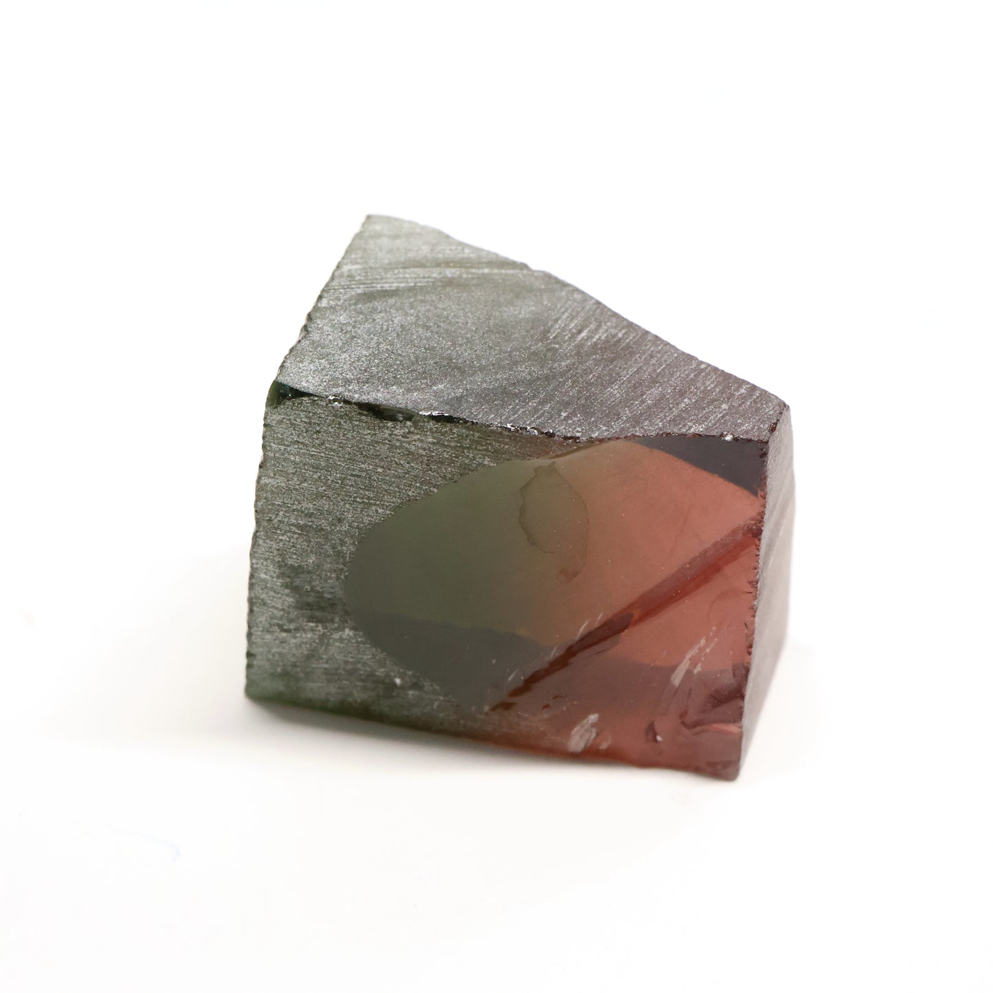 Nanosital Simulated Watermelon Tourmaline (New Style) Lab Created Faceting Rough for Gem Cutting -Various Sizes