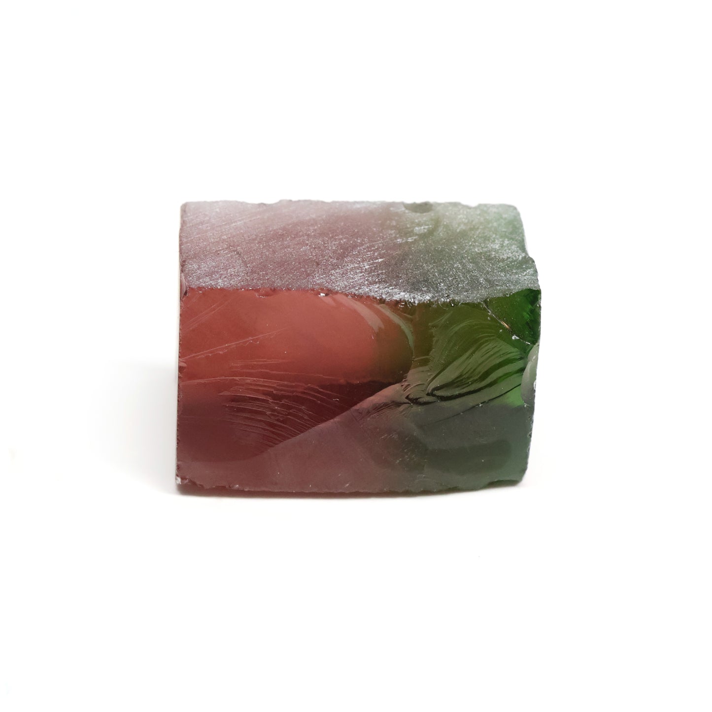 Nanosital Simulated Watermelon Tourmaline (New Style) Lab Created Faceting Rough for Gem Cutting -Various Sizes