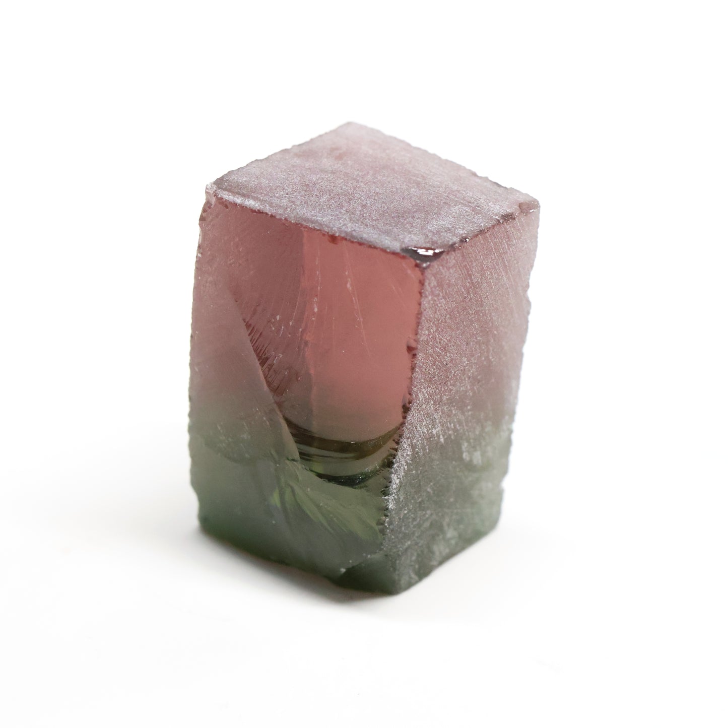 Nanosital Simulated Watermelon Tourmaline (New Style) Lab Created Faceting Rough for Gem Cutting -Various Sizes