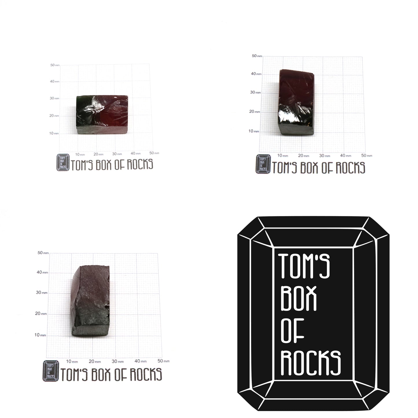 Nanosital Simulated Watermelon Tourmaline (New Style) Lab Created Faceting Rough for Gem Cutting -Various Sizes