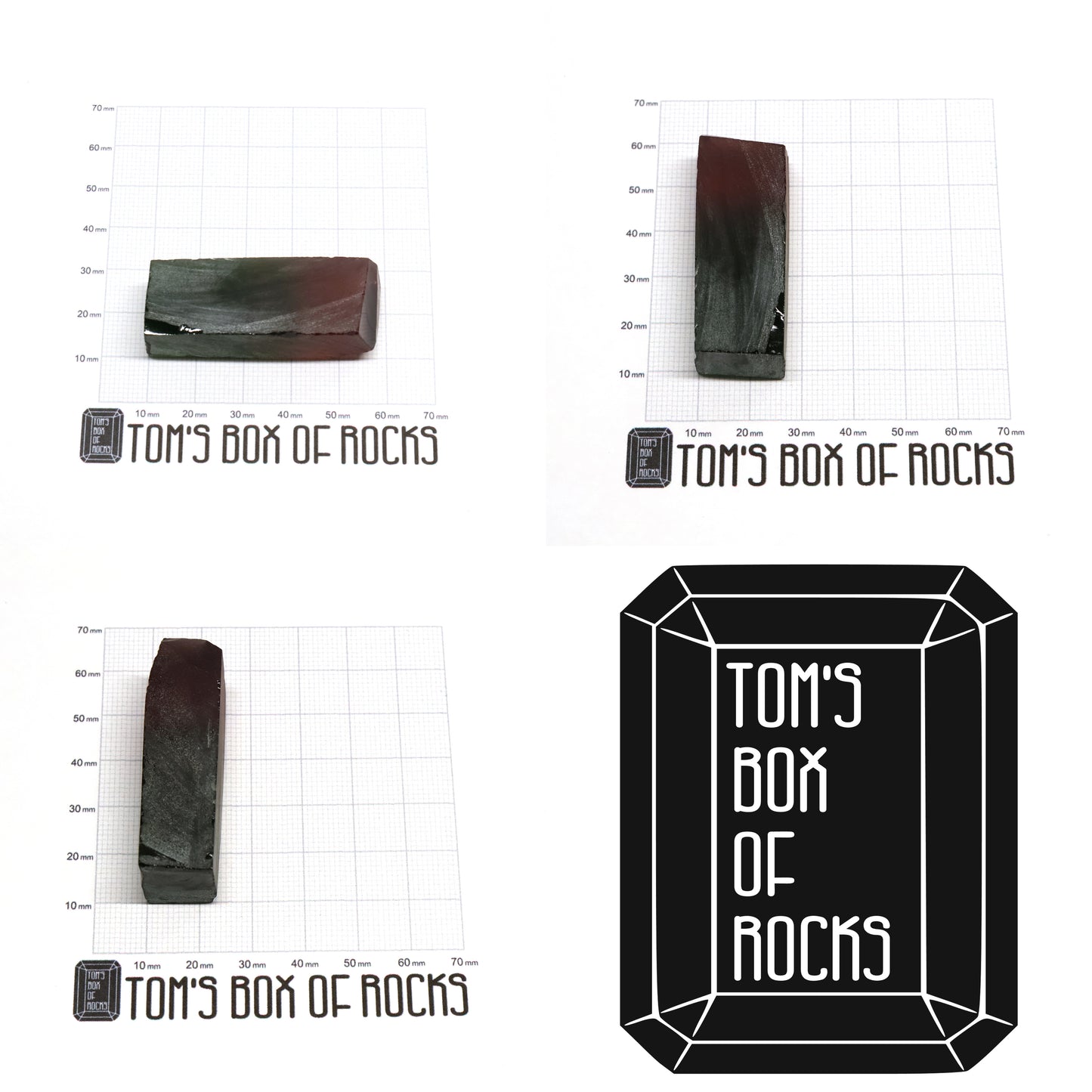 Nanosital Simulated Watermelon Tourmaline (New Style) Lab Created Faceting Rough for Gem Cutting -Various Sizes