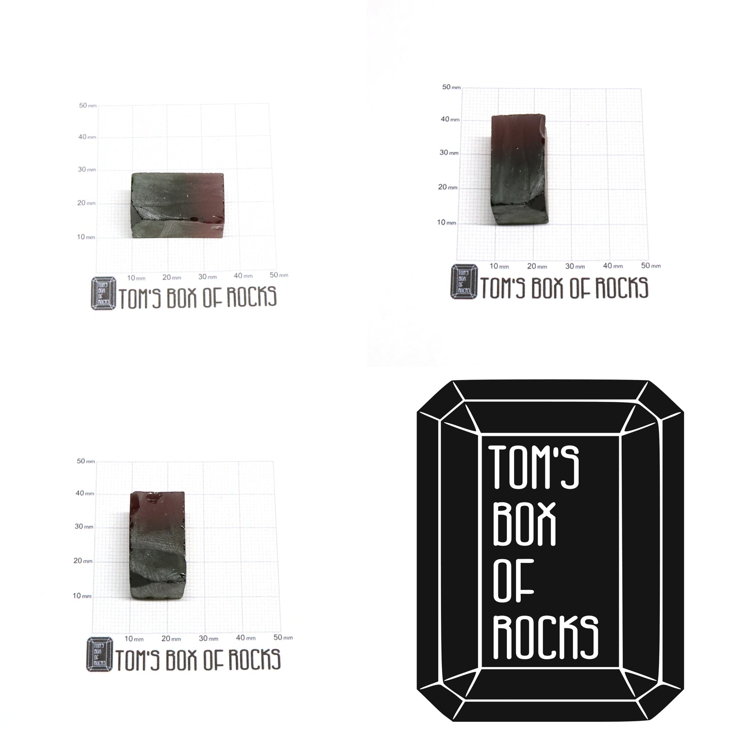 Nanosital Simulated Watermelon Tourmaline (New Style) Lab Created Faceting Rough for Gem Cutting -Various Sizes