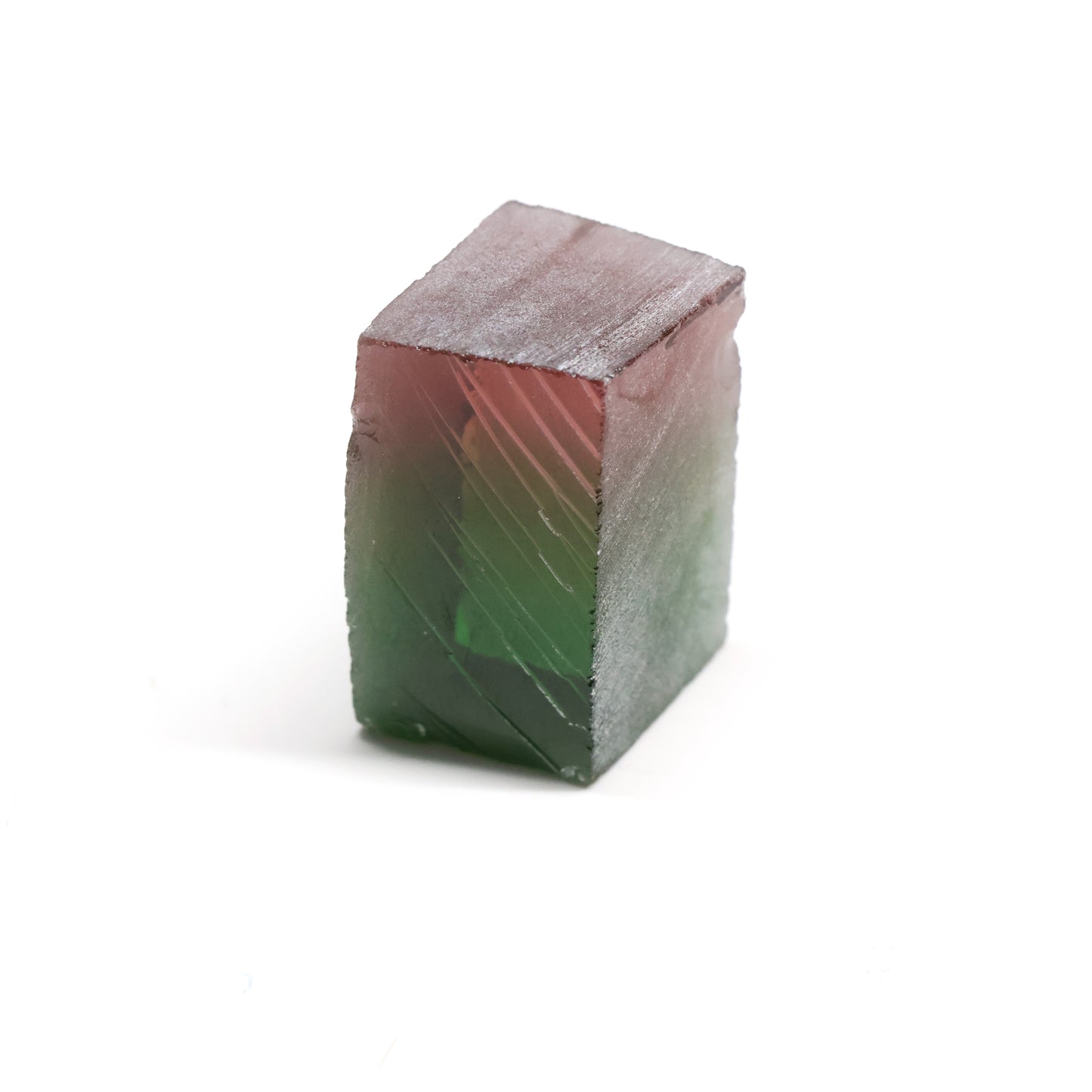 Nanosital Simulated Watermelon Tourmaline (New Style) Lab Created Faceting Rough for Gem Cutting -Various Sizes