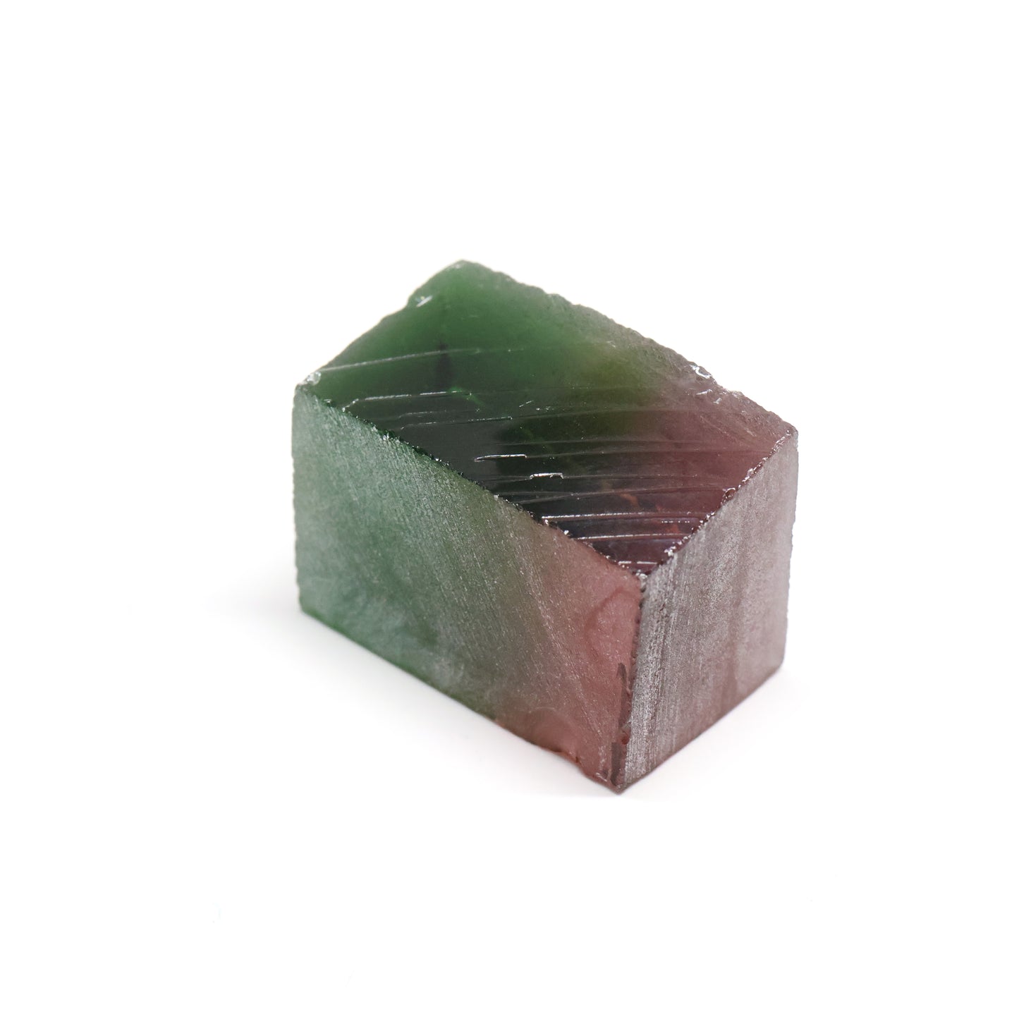 Nanosital Simulated Watermelon Tourmaline (New Style) Lab Created Faceting Rough for Gem Cutting -Various Sizes