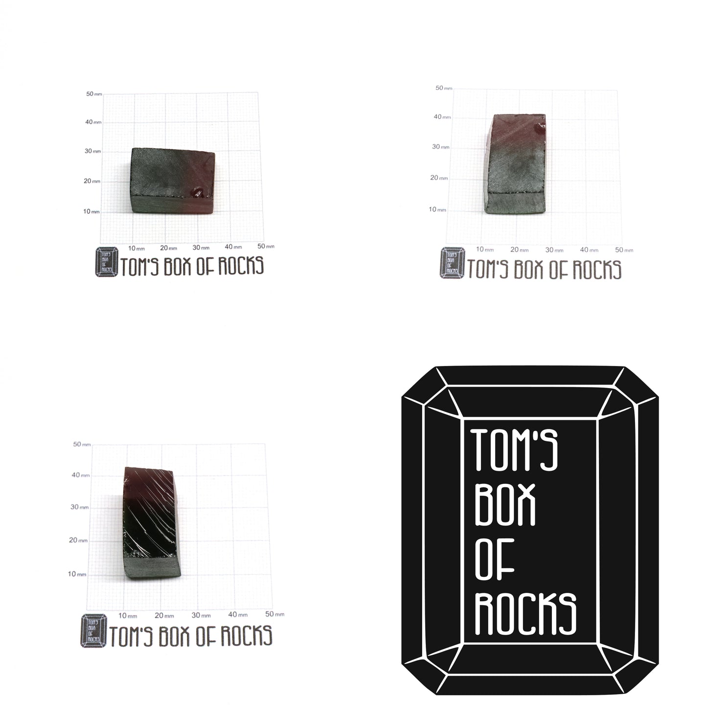 Nanosital Simulated Watermelon Tourmaline (New Style) Lab Created Faceting Rough for Gem Cutting -Various Sizes