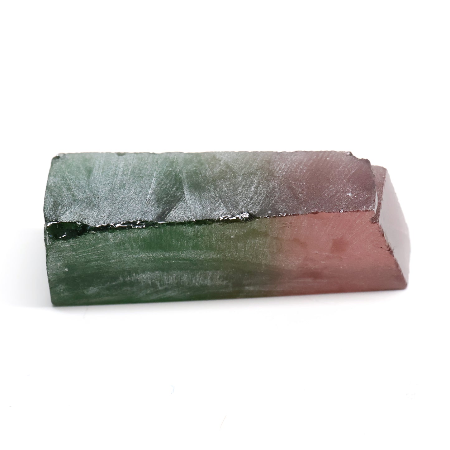 Nanosital Simulated Watermelon Tourmaline (New Style) Lab Created Faceting Rough for Gem Cutting -Various Sizes