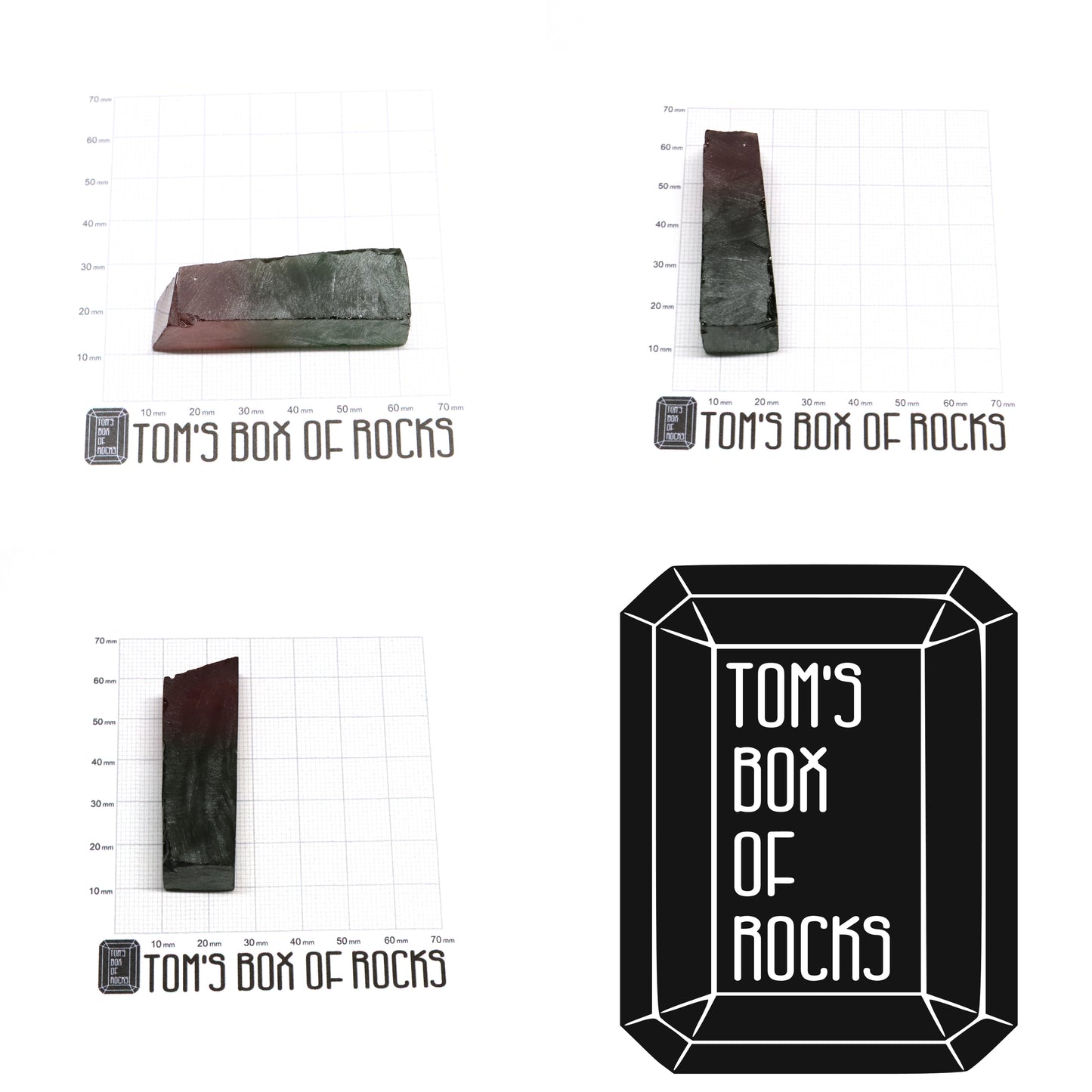 Nanosital Simulated Watermelon Tourmaline (New Style) Lab Created Faceting Rough for Gem Cutting -Various Sizes