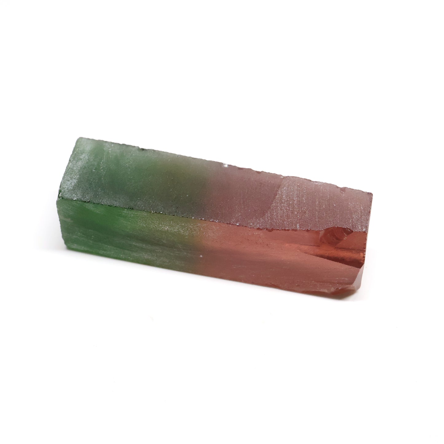 Nanosital Simulated Watermelon Tourmaline (New Style) Lab Created Faceting Rough for Gem Cutting -Various Sizes