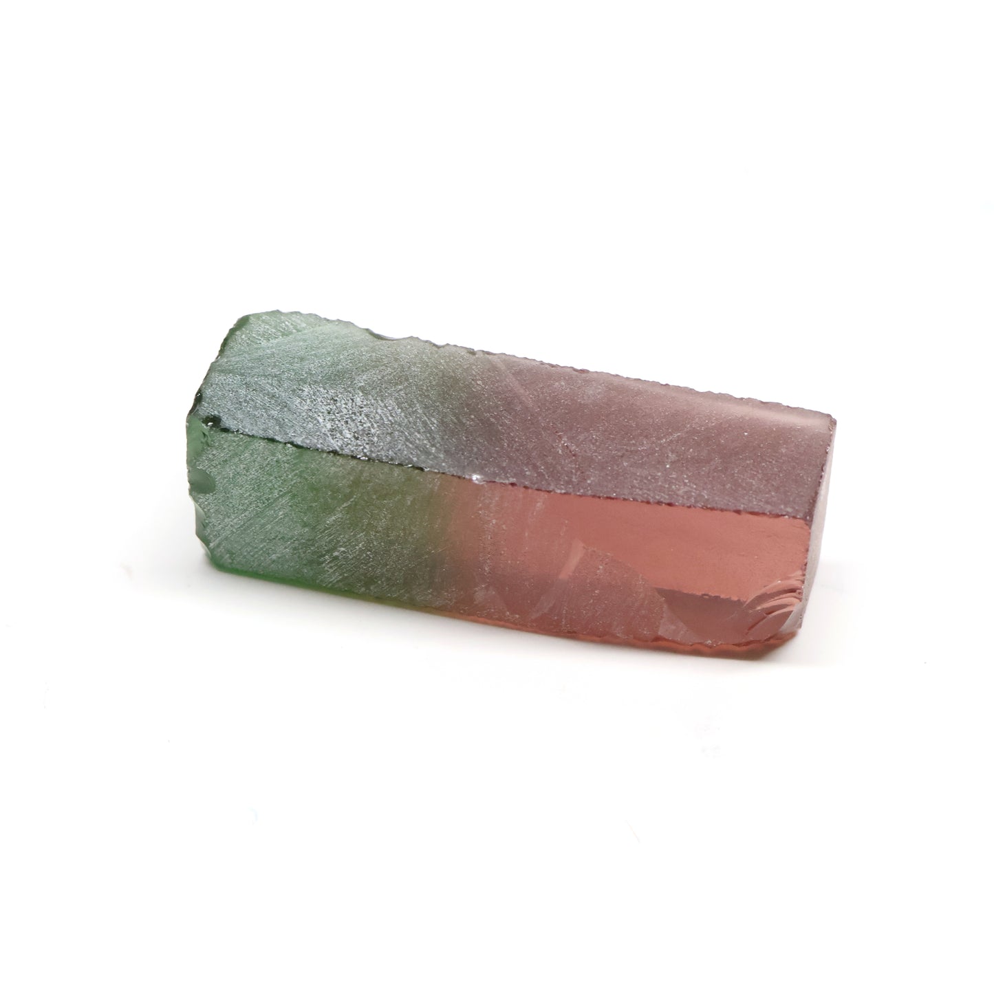 Nanosital Simulated Watermelon Tourmaline (New Style) Lab Created Faceting Rough for Gem Cutting -Various Sizes