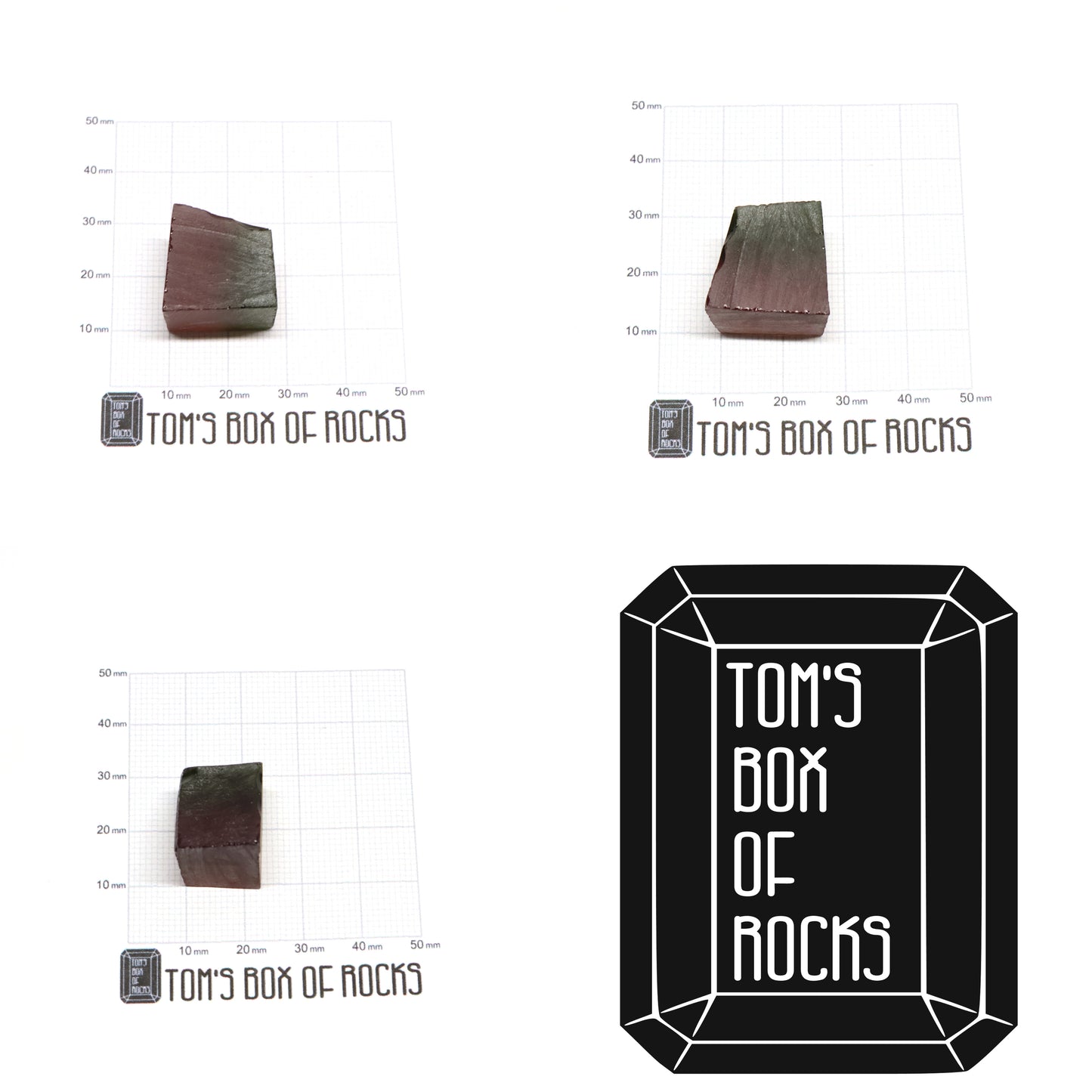 Nanosital Simulated Watermelon Tourmaline (New Style) Lab Created Faceting Rough for Gem Cutting -Various Sizes