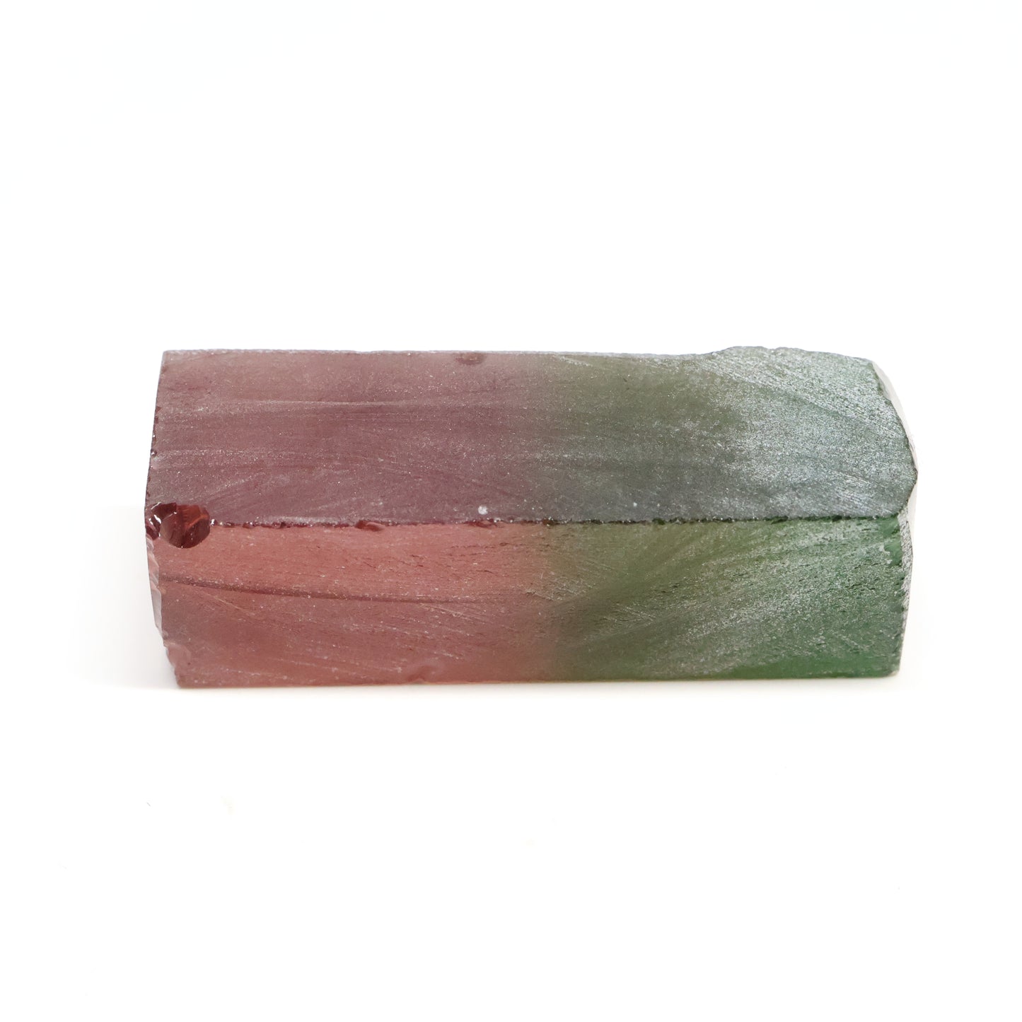 Nanosital Simulated Watermelon Tourmaline (New Style) Lab Created Faceting Rough for Gem Cutting -Various Sizes