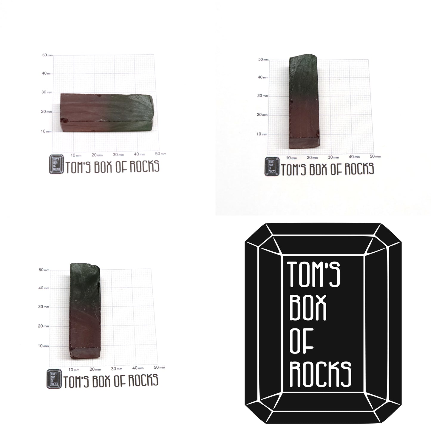 Nanosital Simulated Watermelon Tourmaline (New Style) Lab Created Faceting Rough for Gem Cutting -Various Sizes