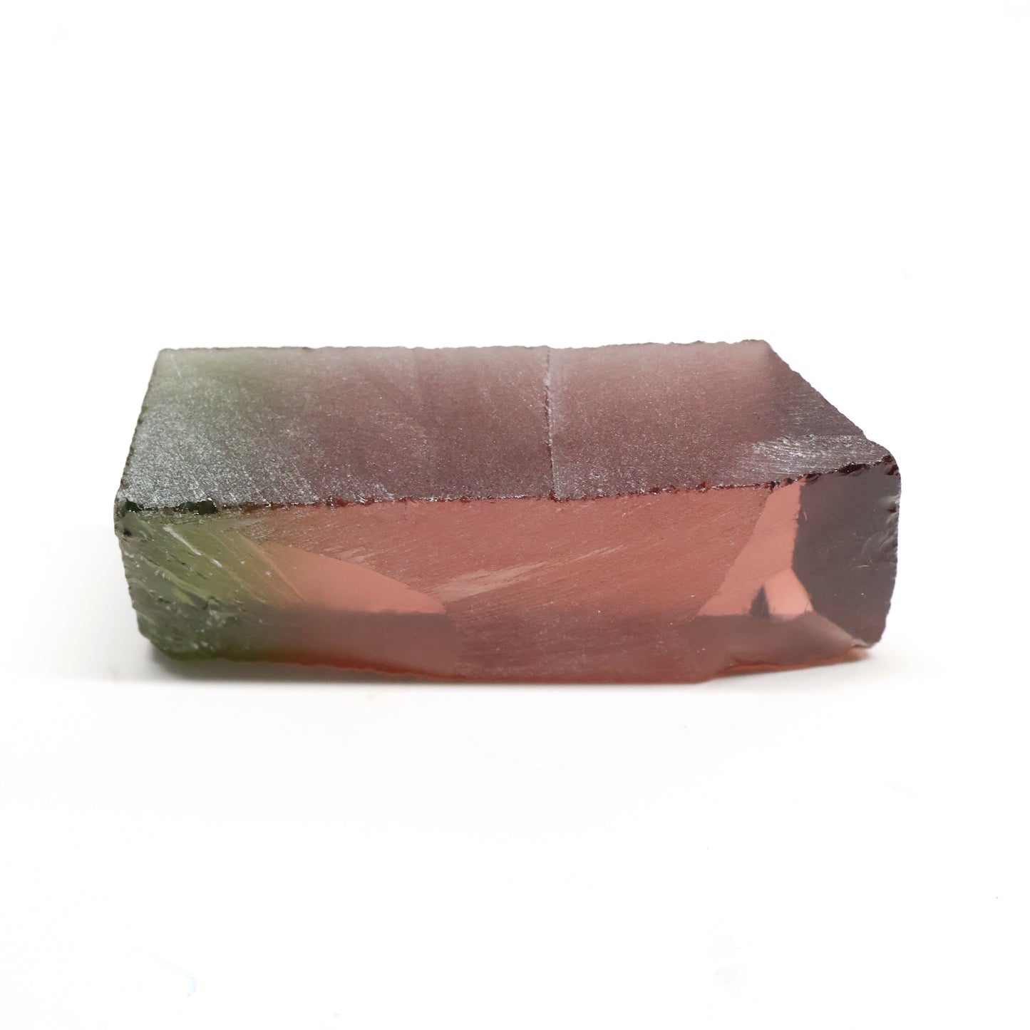 Nanosital Simulated Watermelon Tourmaline (New Style) Lab Created Faceting Rough for Gem Cutting -Various Sizes