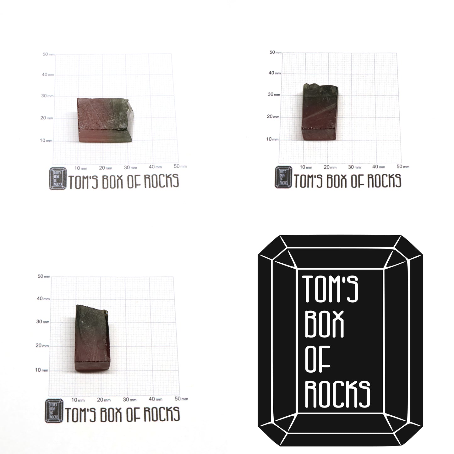 Nanosital Simulated Watermelon Tourmaline (New Style) Lab Created Faceting Rough for Gem Cutting -Various Sizes