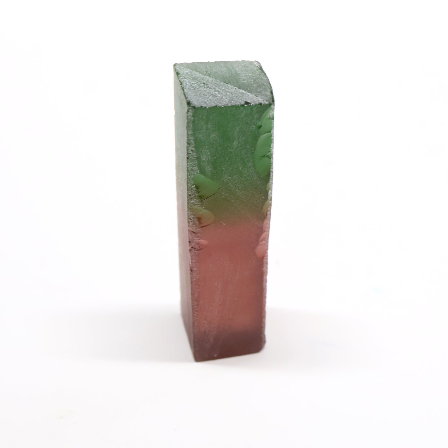 Nanosital Simulated Watermelon Tourmaline (New Style) Lab Created Faceting Rough for Gem Cutting -Various Sizes