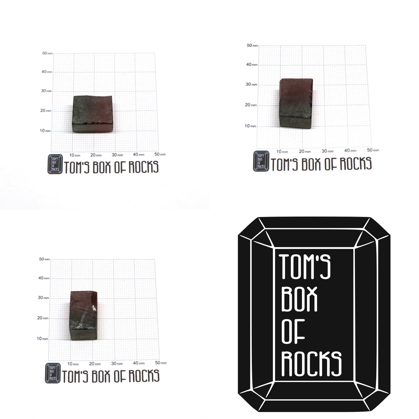 Nanosital Simulated Watermelon Tourmaline (New Style) Lab Created Faceting Rough for Gem Cutting -Various Sizes