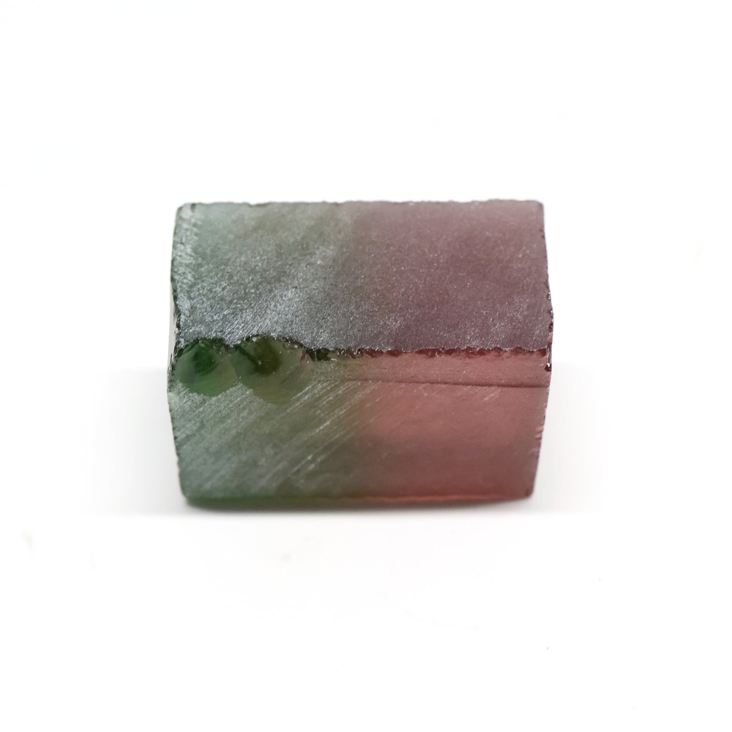 Nanosital Simulated Watermelon Tourmaline (New Style) Lab Created Faceting Rough for Gem Cutting -Various Sizes