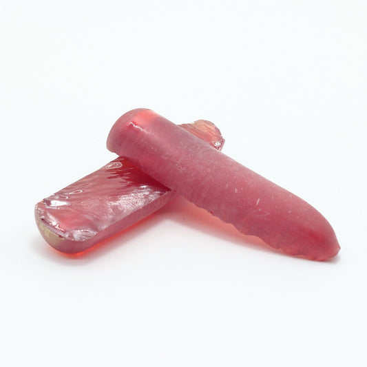 Padparadscha #57 Lab Created Corundum Sapphire Faceting Rough for Gem Cutting - Various Sizes - Split Boule #BEGIN