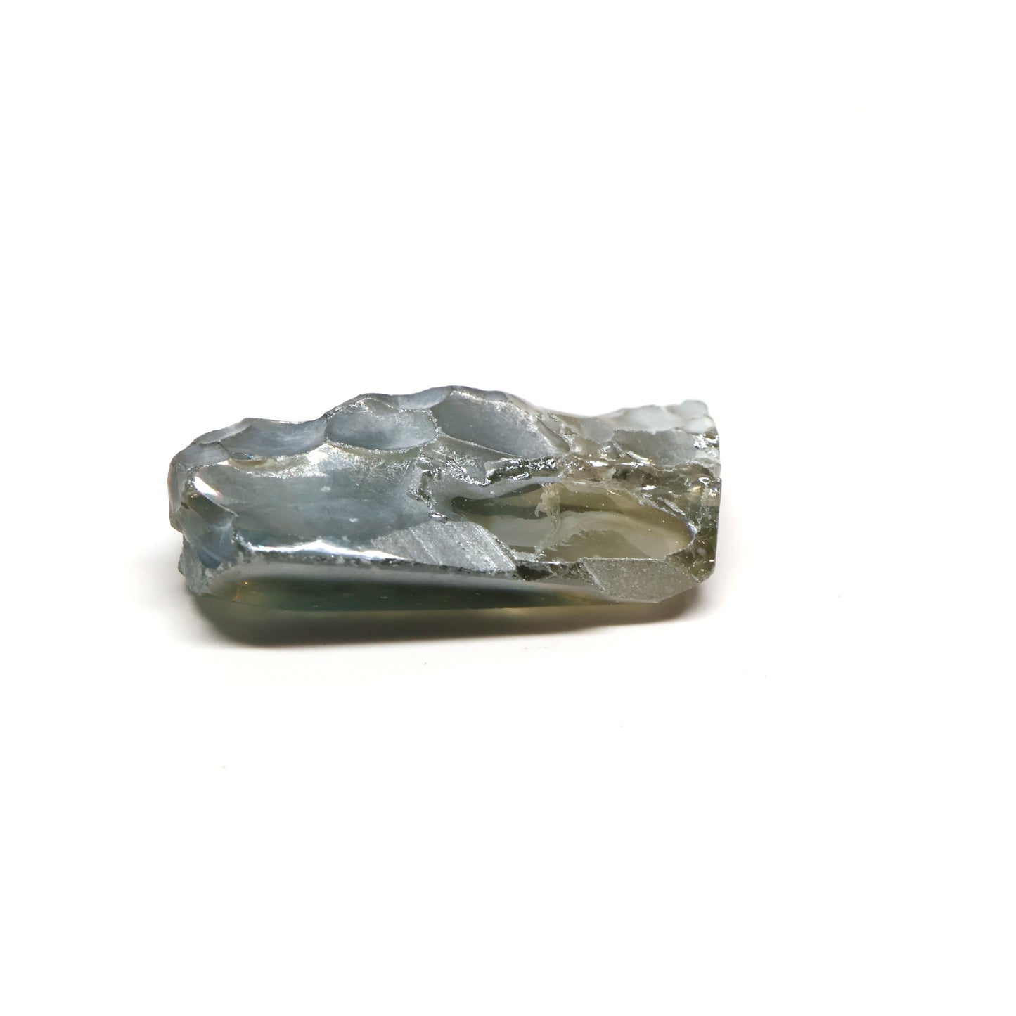 Blue Green Synthetic Rutile Grade A - Faceting Rough