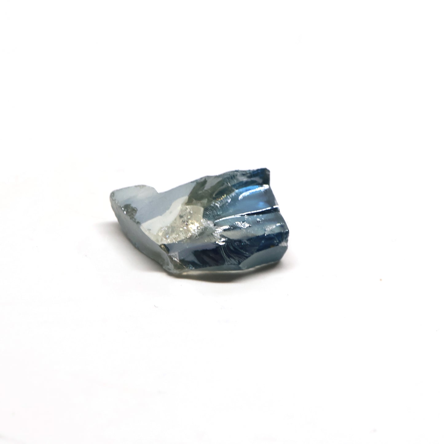 Blue Green Synthetic Rutile Grade A - Faceting Rough