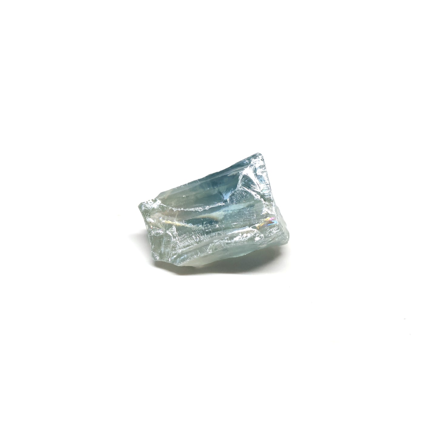 Blue Green Synthetic Rutile Grade A - Faceting Rough