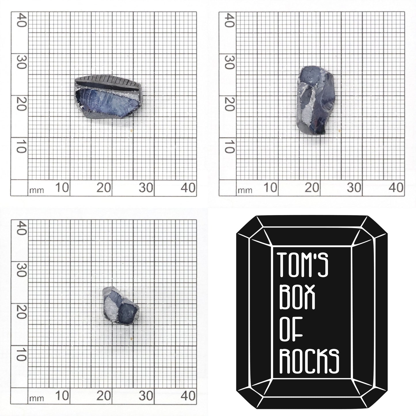 Blue Synthetic Rutile Grade A - Faceting Rough