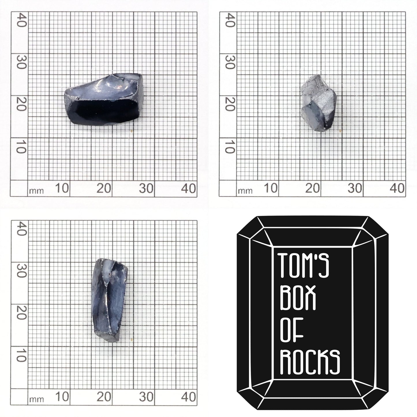 Blue Synthetic Rutile Grade A - Faceting Rough