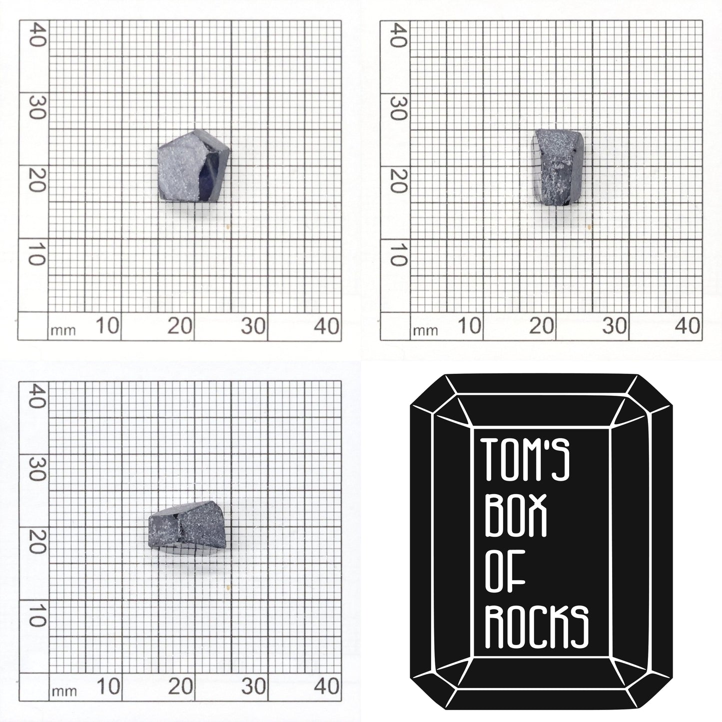 Dark Blue Synthetic Rutile Grade A - Faceting Rough