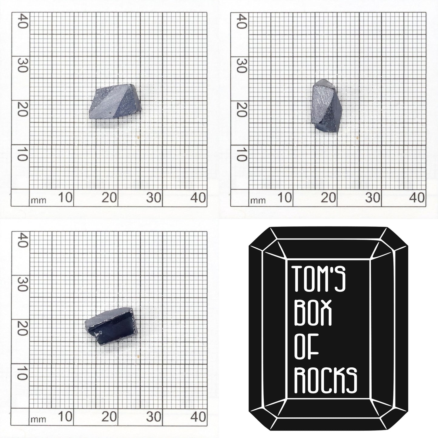 Dark Blue Synthetic Rutile Grade A - Faceting Rough