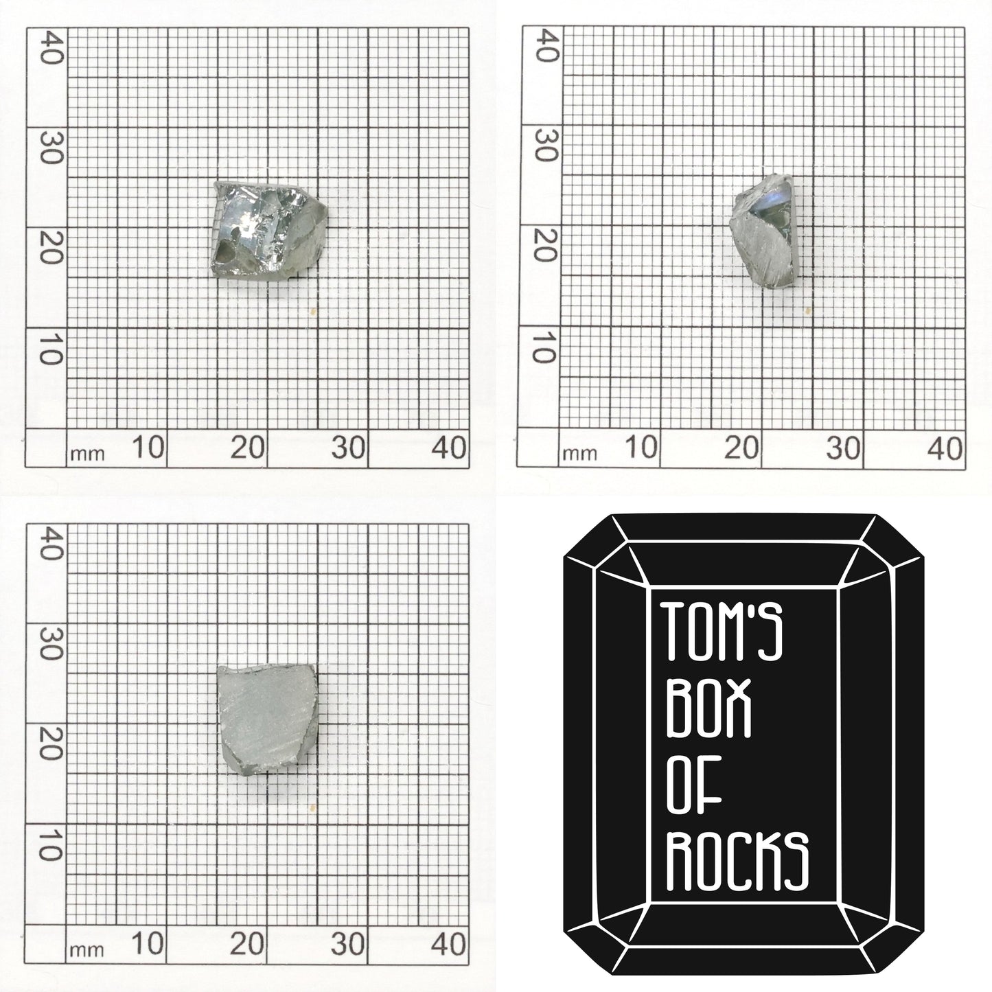 Grey Synthetic Rutile Grade A - Faceting Rough