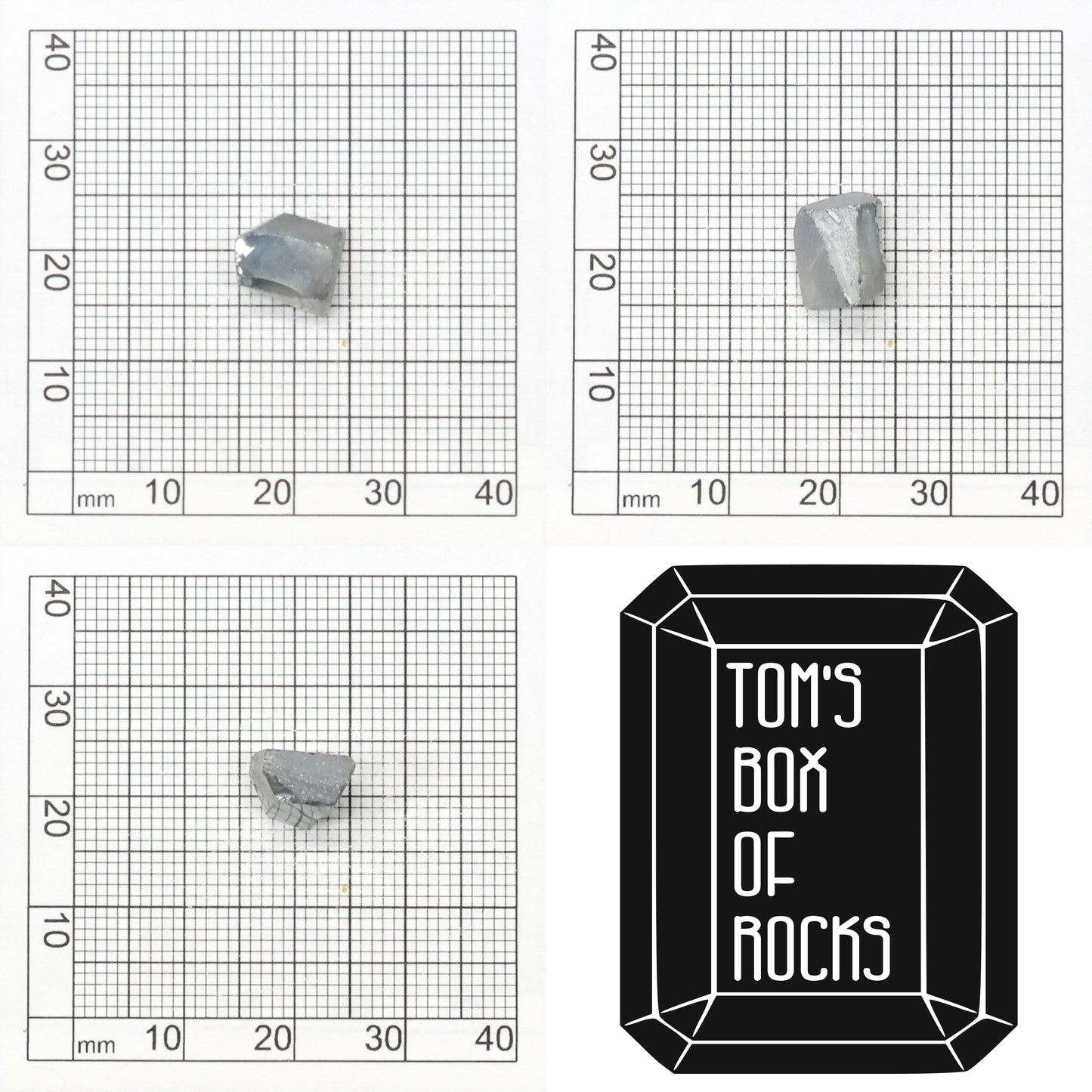 Grey Synthetic Rutile Grade A - Faceting Rough