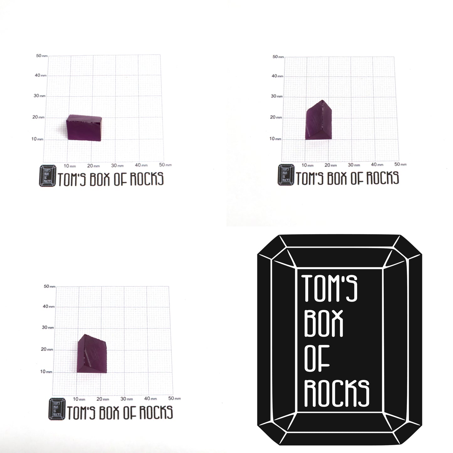 Purple Czochralski Pulled Sapphire (Reddish Hue) - Grade A - Faceting Rough