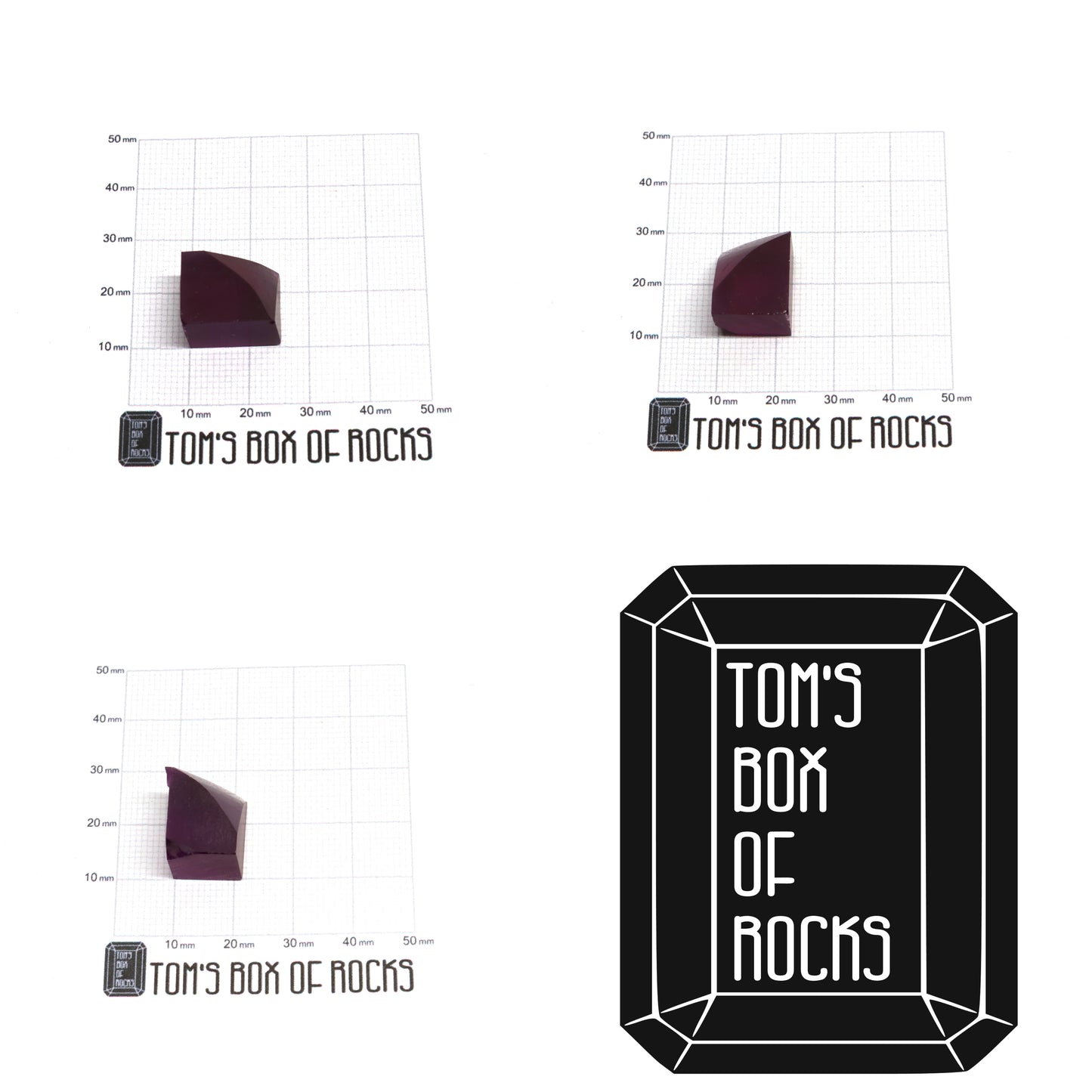 Purple Czochralski Pulled Sapphire (Reddish Hue) - Grade A - Faceting Rough