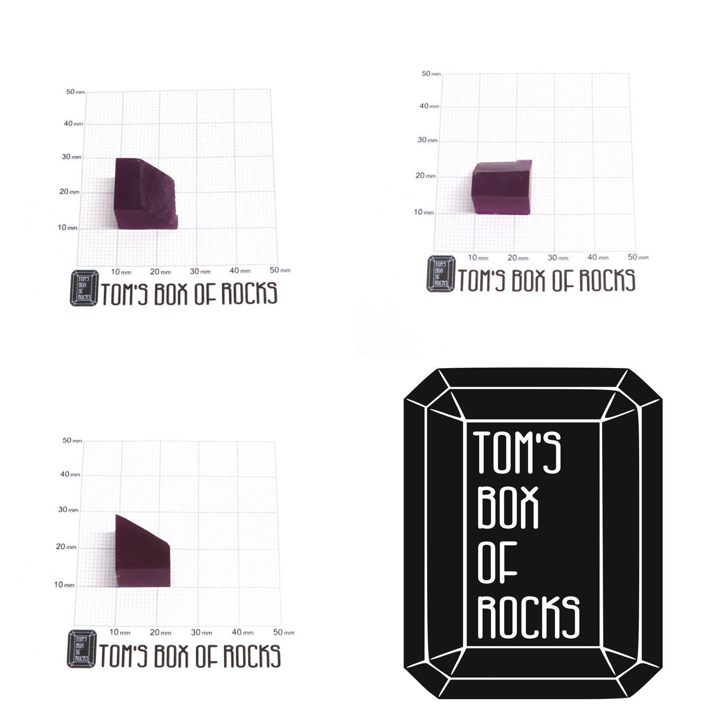 Purple Czochralski Pulled Sapphire (Reddish Hue) - Grade A - Faceting Rough