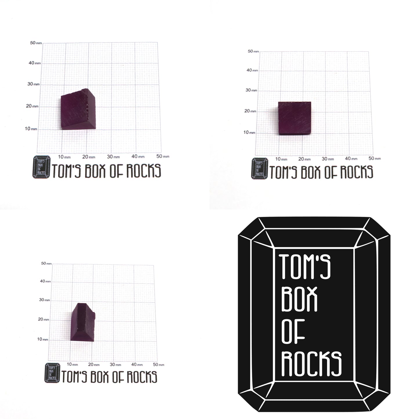 Purple Czochralski Pulled Sapphire (Reddish Hue) - Grade A - Faceting Rough