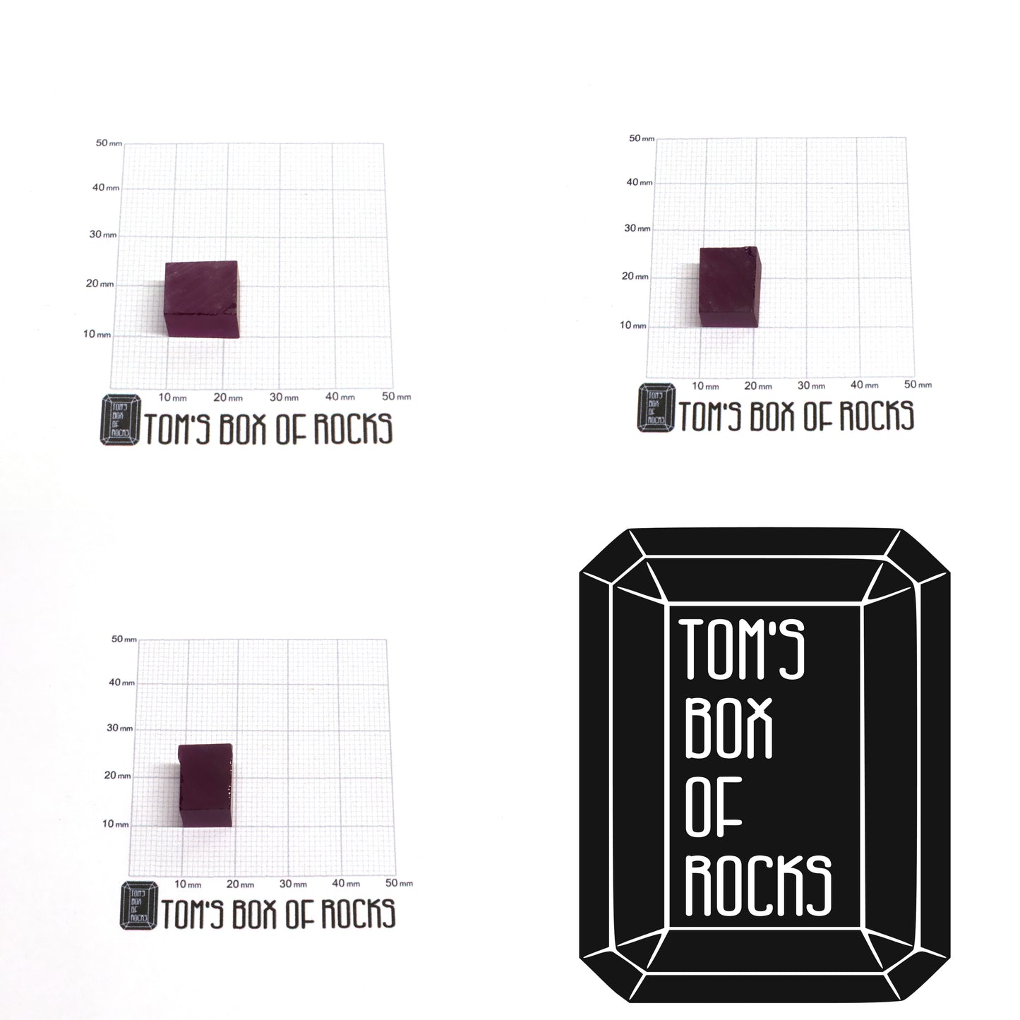 Purple Czochralski Pulled Sapphire (Reddish Hue) - Grade A - Faceting Rough