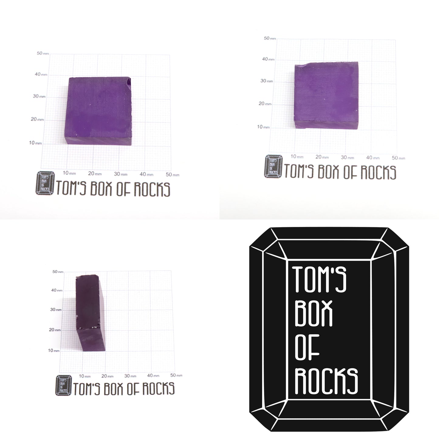 Purple Czochralski Pulled Sapphire (Bluish Hue) - Grade A - Faceting Rough