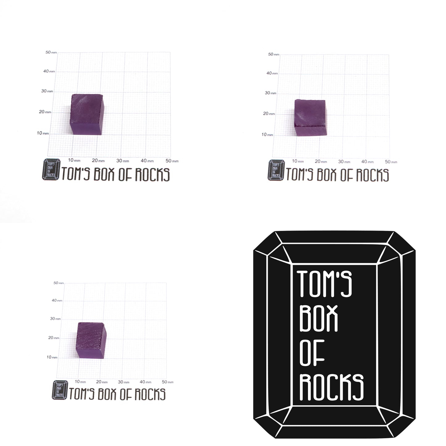 Purple Czochralski Pulled Sapphire (Bluish Hue) - Grade A - Faceting Rough