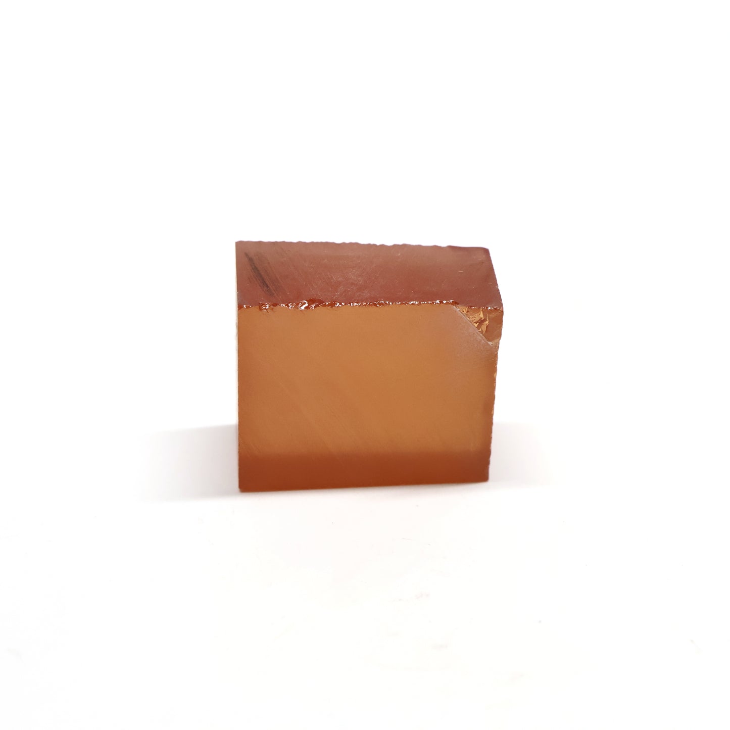 Orange Czochralski Pulled Sapphire - Grade A - Faceting Rough