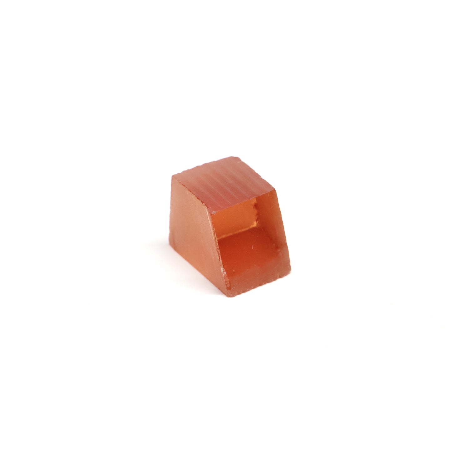 Orange Czochralski Pulled Sapphire - Grade A - Faceting Rough