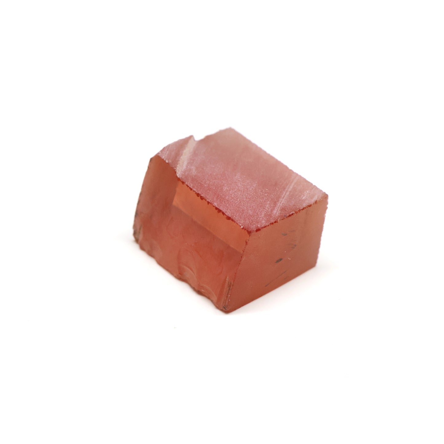 Orange Czochralski Pulled Sapphire - Grade A - Faceting Rough