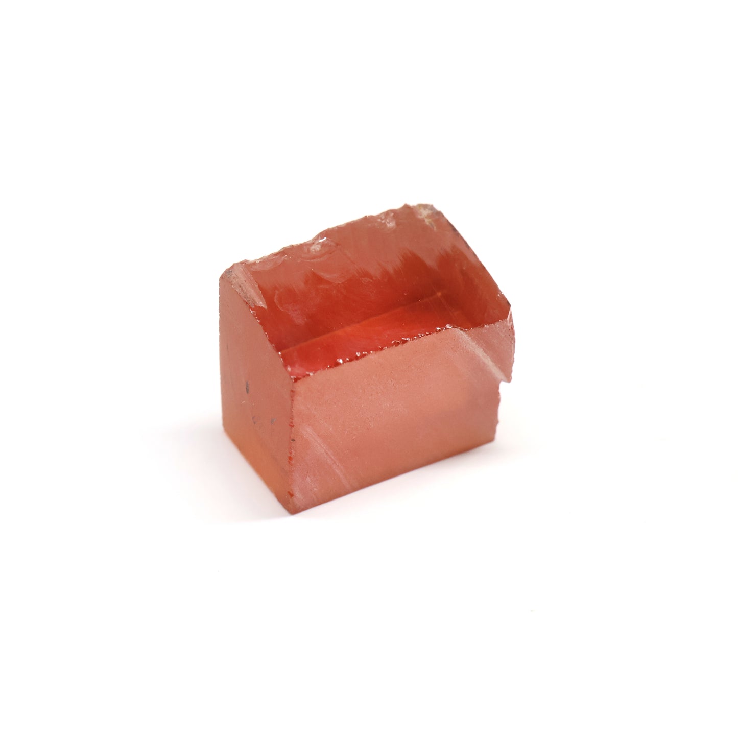 Orange Czochralski Pulled Sapphire - Grade A - Faceting Rough