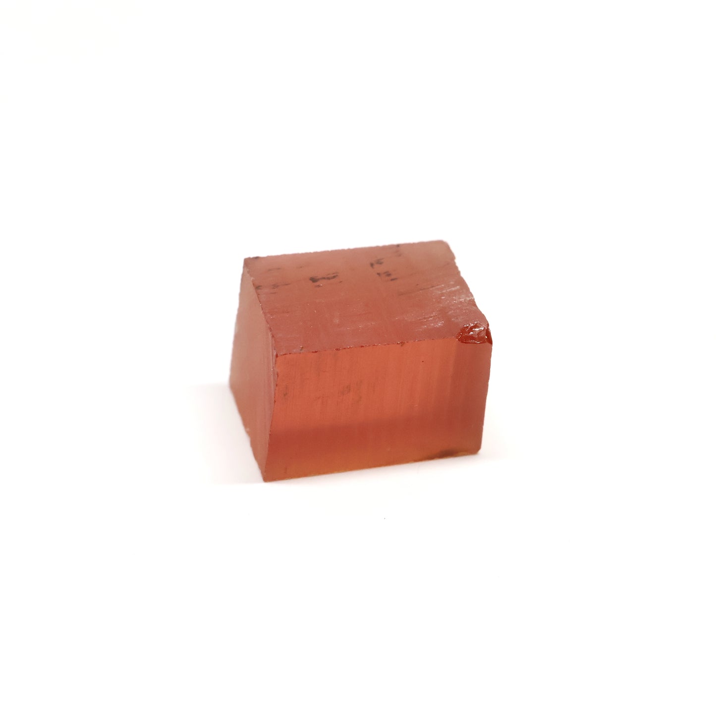 Orange Czochralski Pulled Sapphire - Grade A - Faceting Rough