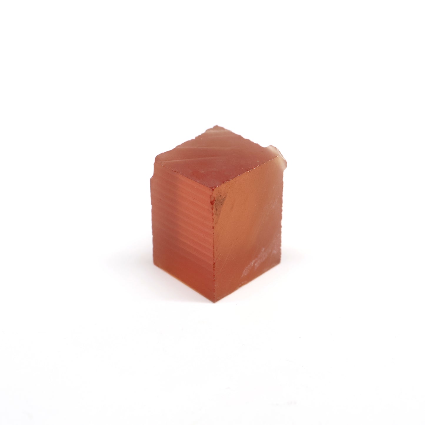Orange Czochralski Pulled Sapphire - Grade A - Faceting Rough
